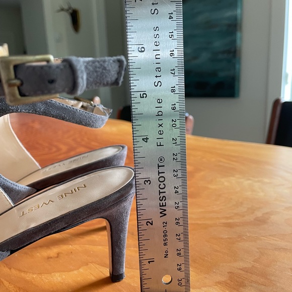 Gorgeous grey suede ankle strap heels by Nine West - Picture 9 of 10